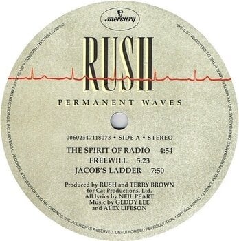 Vinyl Record Rush - Permanent Waves (Reissue) (Remastered) (180 g) (LP) - 2
