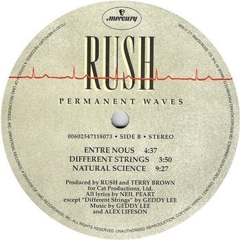 Vinyylilevy Rush - Permanent Waves (Reissue) (Remastered) (180 g) (LP) - 3