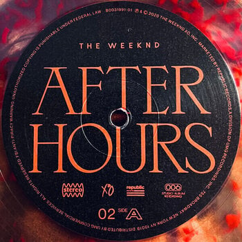 Vinylskiva The Weeknd - After Hours (Limited Edition) (Clear & Blood Splatter) (2 LP) - 4