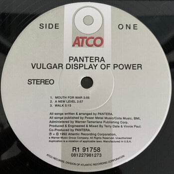 LP ploča Pantera - Vulgar Display Of Power (Reissue) (180g) (LP) - 2