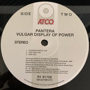 LP ploča Pantera - Vulgar Display Of Power (Reissue) (180g) (LP) - 3