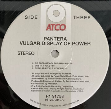 LP ploča Pantera - Vulgar Display Of Power (Reissue) (180g) (LP) - 4