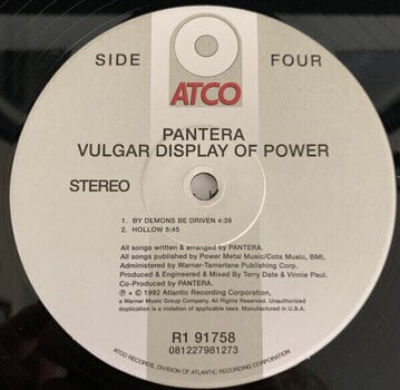 LP ploča Pantera - Vulgar Display Of Power (Reissue) (180g) (LP) - 5