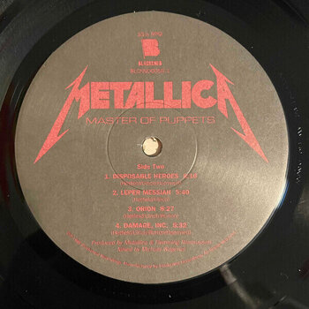Vinyl Record Metallica - Master Of Puppets (Reissue) (Remastered) (LP) - 3