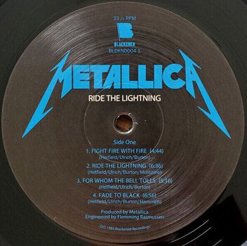 Vinyl Record Metallica - Ride The Lightning (Reissue) (Remastered) (LP) - 2