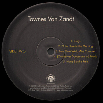 Vinyl Record Townes Van Zandt - Townes Van Zandt (Remastered) (Reissue) (LP) - 3