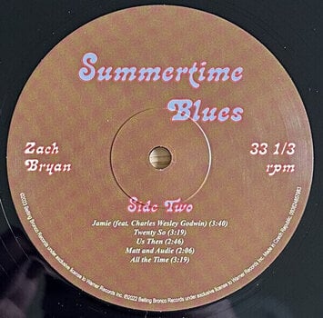 LP Zach Bryan - Summertime Blues (12" Vinyl) - 5