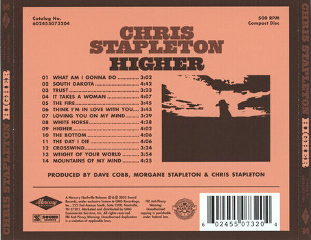 Muzyczne CD Chris Stapleton - Higher (CD) - 4