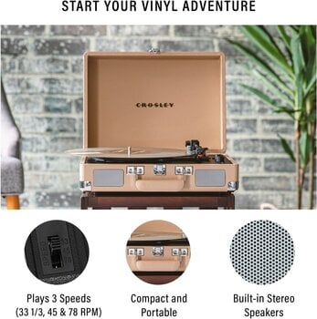 Portable turntable
 Crosley Cruiser Plus Light Tan Portable turntable - 6