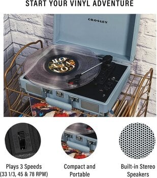 Portable turntable
 Crosley Cruiser Plus Tourmaline Portable turntable - 6