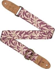 Ukulele Strap Cascha CUS-VC4 Vegan Cork Ukulele Strap Mauve Leaves - 1