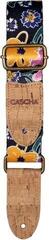 Ukulele Strap Cascha CUS-VC5 Vegan Cork Ukulele Strap Floral Sketch - 2