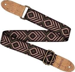 Ukulele Strap Cascha CUS-VC9 Vegan Cork Ukulele Strap Green Chevron - 1