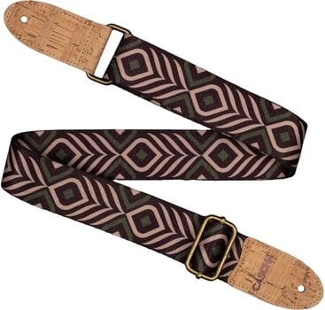 Ukulele Strap Cascha CUS-VC9 Vegan Cork Ukulele Strap Green Chevron - 2