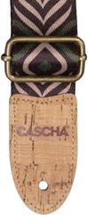 Ukulele Strap Cascha CUS-VC9 Vegan Cork Ukulele Strap Green Chevron - 4