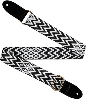 Pasek do Ukulele Cascha CUS-JW1 Jacquard Pasek do Ukulele Ethnic Black & White - 2