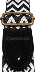 Ukulele Strap Cascha CUS-JW1 Jacquard Ukulele Strap Ethnic Black & White - 3