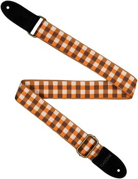 Sangle pour Ukulélés Cascha CUS-JW4 Jacquard Sangle pour Ukulélés Checkered Orange - 2