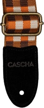 Ukulele Strap Cascha CUS-JW4 Jacquard Ukulele Strap Checkered Orange - 5