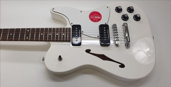 Електрическа китара Fender Jim Adkins JA-90 Telecaster Thinline IL White (Повреден) - 2