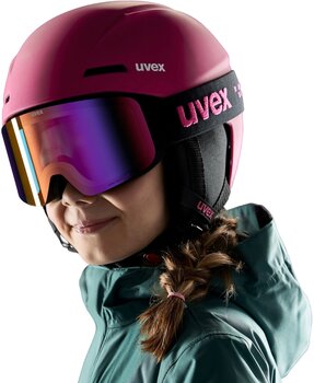 Ski Goggles UVEX Pwdr FM Black Mat/Mirror Pink Ski Goggles - 4