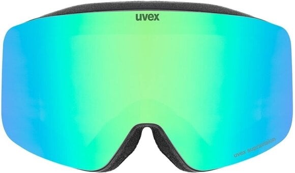 Ski Brillen UVEX Pwdr FM Black Mat/Mirror Green Ski Brillen - 2