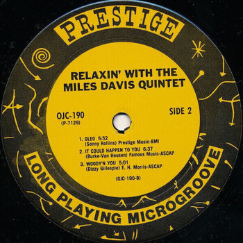 Vinyl Record Miles Davis Quintet - Relaxin' With The Miles Davis Quintet (LP) - 3