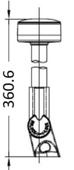 Navigacijska osvetlitev Osculati Led 360° Foldable Pole with Adjustable Slope Silver Navigacijska osvetlitev - 5