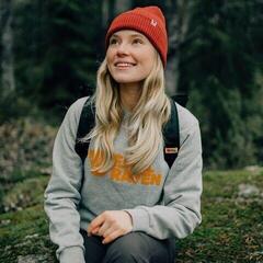 Outdoor Hoodie Fjällräven Logo Sweater W Dark Navy/Chestnut - 7