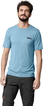 Camisa para exteriores Fjällräven Abisko Wool Logo SS M Black L Camiseta - 4