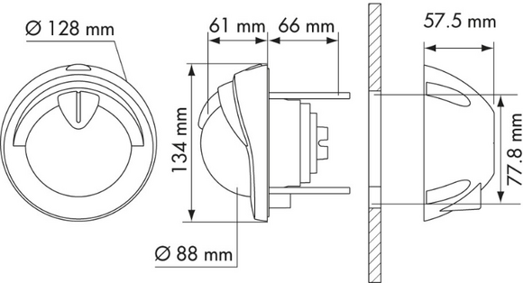 Lodní kompas Plastimo Mast-mount kit for Mini-Contest - 3
