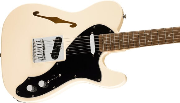 E-Gitarre Fender Squier Affinity Series Telecaster Thinline LRL Olympic White E-Gitarre - 4