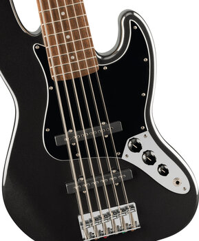 6-string Bassguitar Fender Squier Affinity Series Jazz Bass VI LRL Black Metallic 6-string Bassguitar - 3