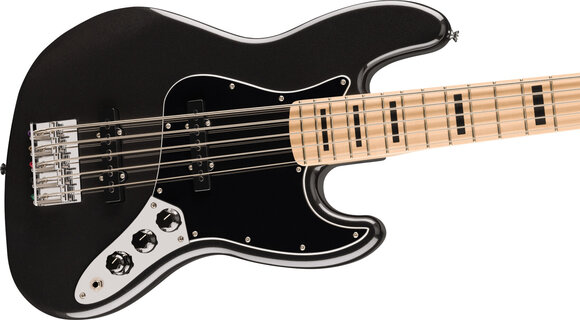 5-saitiger E-Bass, 5-Saiter E-Bass Fender Squier Affinity Series Active Jazz Bass V MN Black Metallic 5-saitiger E-Bass, 5-Saiter E-Bass - 4