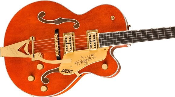 Semi-Acoustic Guitar Gretsch Nashville Hollow Body ST EB Orange Stain Semi-Acoustic Guitar - 4