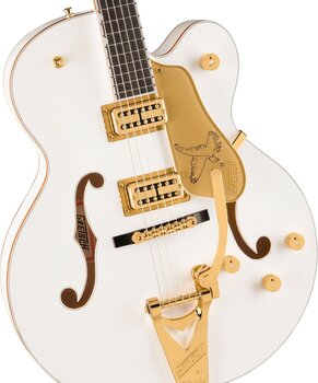 Semi-Acoustic Guitar Gretsch Falcon Hollow Body ST EB White Semi-Acoustic Guitar - 3