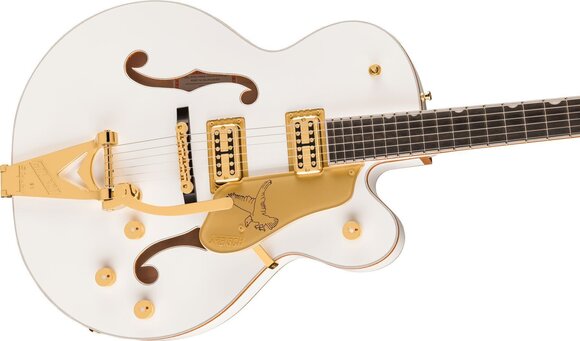 Semi-Acoustic Guitar Gretsch Falcon Hollow Body ST EB White Semi-Acoustic Guitar - 4