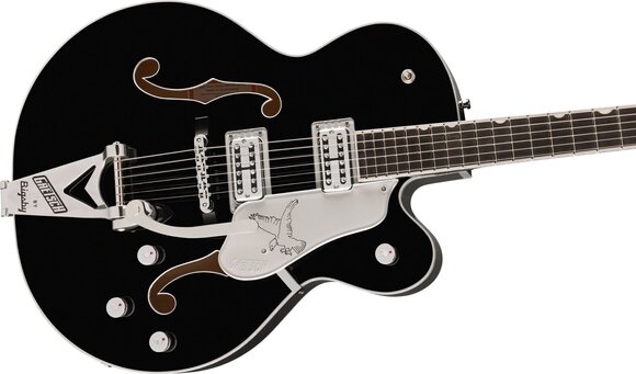 Semi-akoestische gitaar Gretsch Falcon Hollow Body ST EB Black Semi-akoestische gitaar - 4