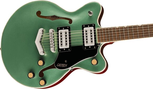 Semiakustická gitara Gretsch G2655 Streamliner CB Jr. DC LRL Steel Olive Semiakustická gitara - 4