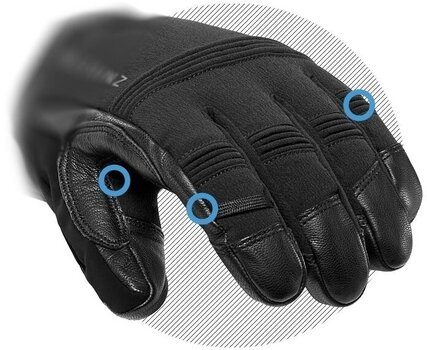 Bike-gloves Sealskinz Filby Waterproof Heated Gauntlet Black S Bike-gloves - 4