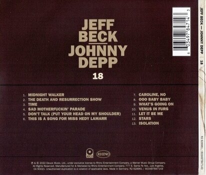 Muzyczne CD Jeff Beck & Johnny Depp - 18 (CD) - 3