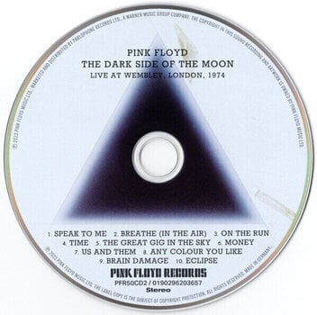 Glazbene CD Pink Floyd - The Dark Side Of The Moon (Live At Wembley 1974) (CD) - 2