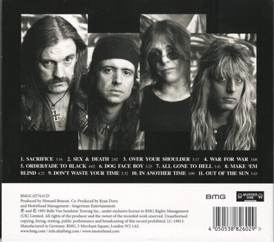 CD диск Motörhead - Sacrifice (Reissue) (CD) - 4