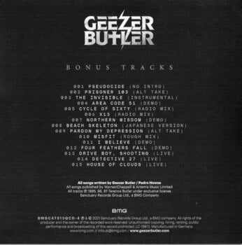 CD de música Geezer Butler - Manipulations Of The Mind - The Complete Collection (Box Set) (Reissue) (4 CD) - 12