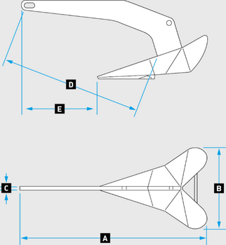 Âncora de barco Lewmar Delta 50 kg Âncora de barco - 2