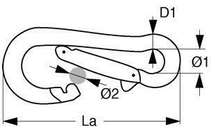 Karabina Kong Key Lock Carabiner Stainless Steel - 2