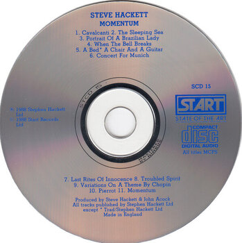 Music CD Steve Hackett - Momentom (Digipak) (Special Edition) (Reissue) (Remastered) (CD) - 2