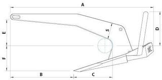 Veneen ankkuri Rocna Anchor - 1