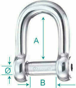 Vponke Wichard D - Shackle Stainless Steel with Inside Hexagon Pin 8 mm - 3