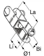Bootsluiting Wichard Swivel Shackle Stainless Steel 5 mm Bootsluiting - 1